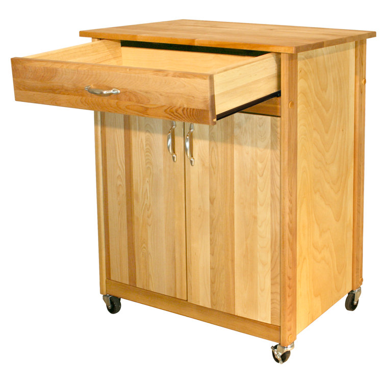 Winston Porter Lapithos Wood Kitchen Cart & Reviews Wayfair